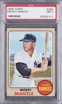 1968 Topps #280 Mickey Mantle – PSA NM 7